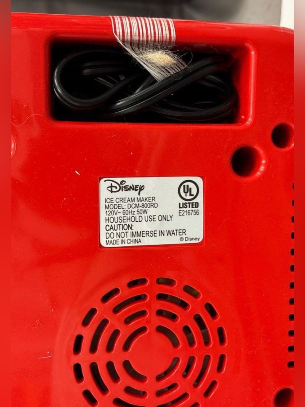 Disney Mickey Mouse Red 2 Quart Ice Cream Maker - Picture 2 of 5